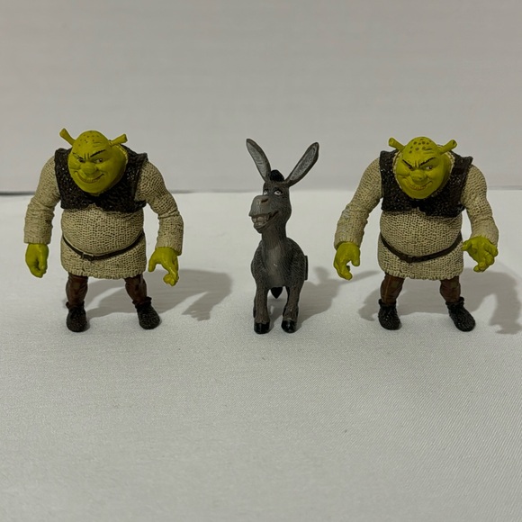 shrek Other - Vintage Shrek Mini Action Figure Fridge Magnet 2.5” Rare Vinyl Collectable 3 pc